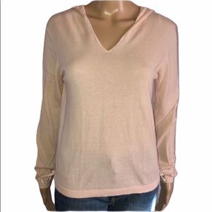 Moth hooded sweater with side ribbon ties